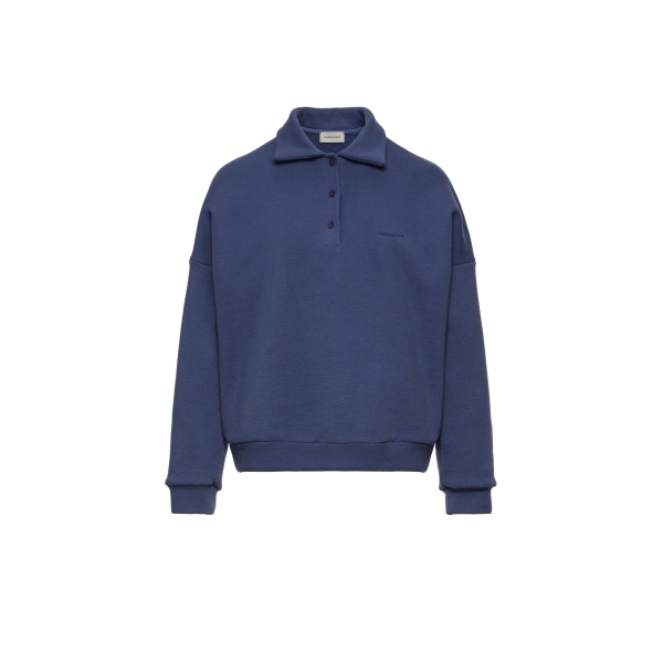 Magda Butrym Cotton sweatshirt polo in blue