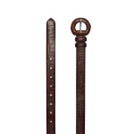 Magda Butrym Croc-effect leather belt with rounded buckle in brown