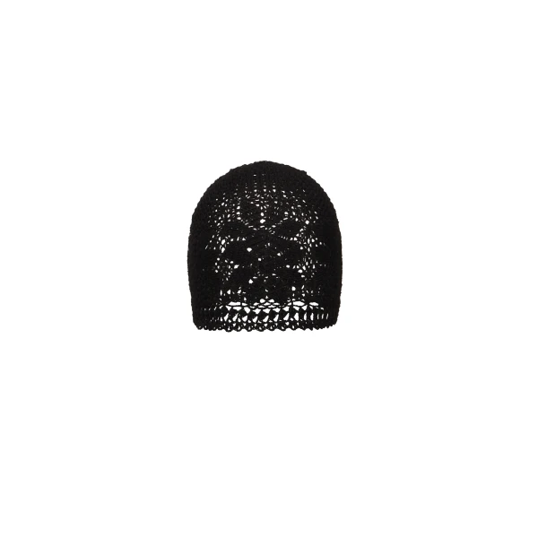 Crochet beanie in black - Image 2
