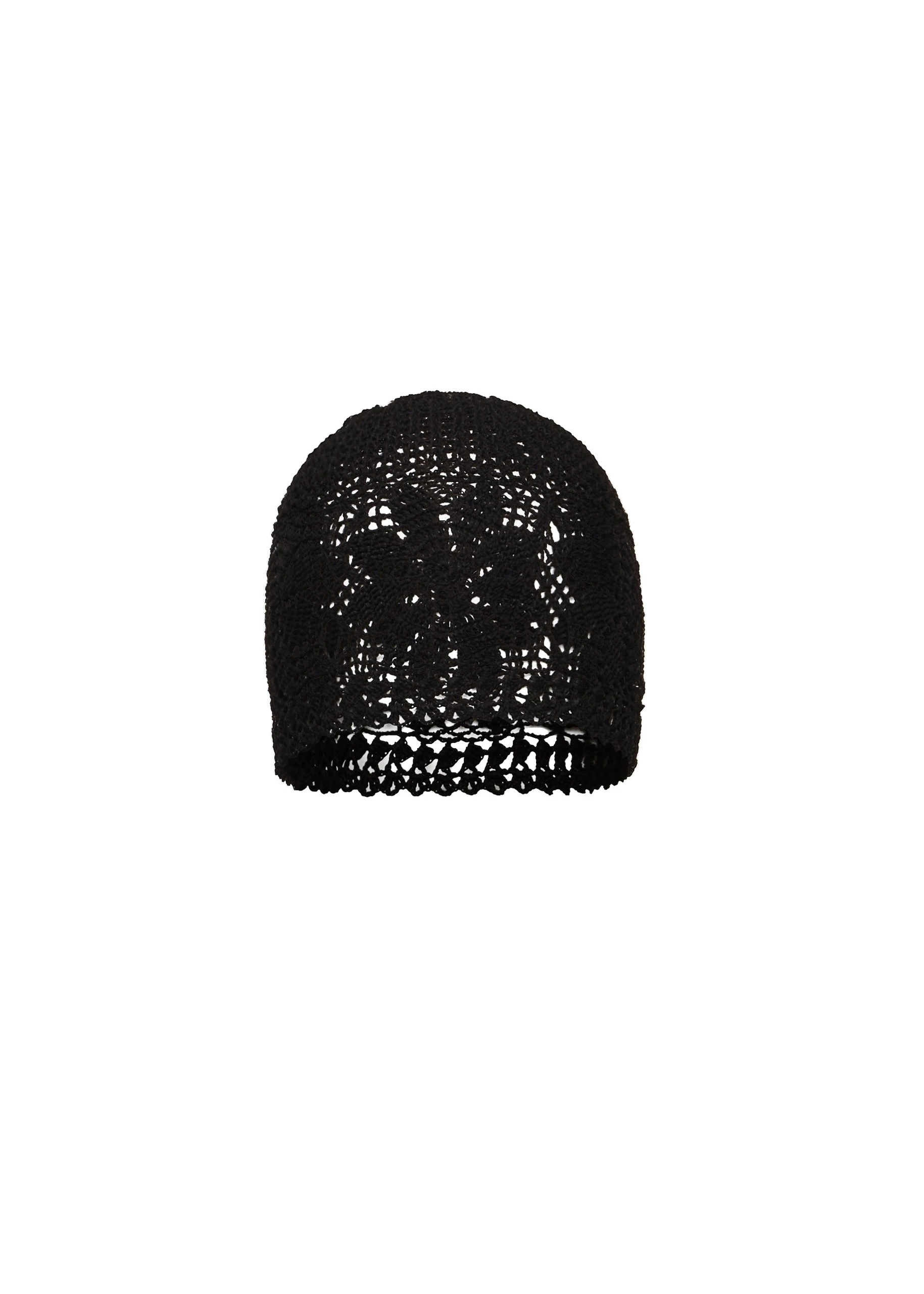 Magda Butrym Crochet beanie in black | Coveti Magda Butrym Crochet beanie in black