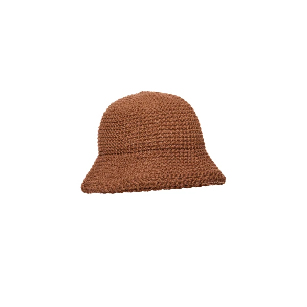 Crochet bucket hat in camel - Image 2