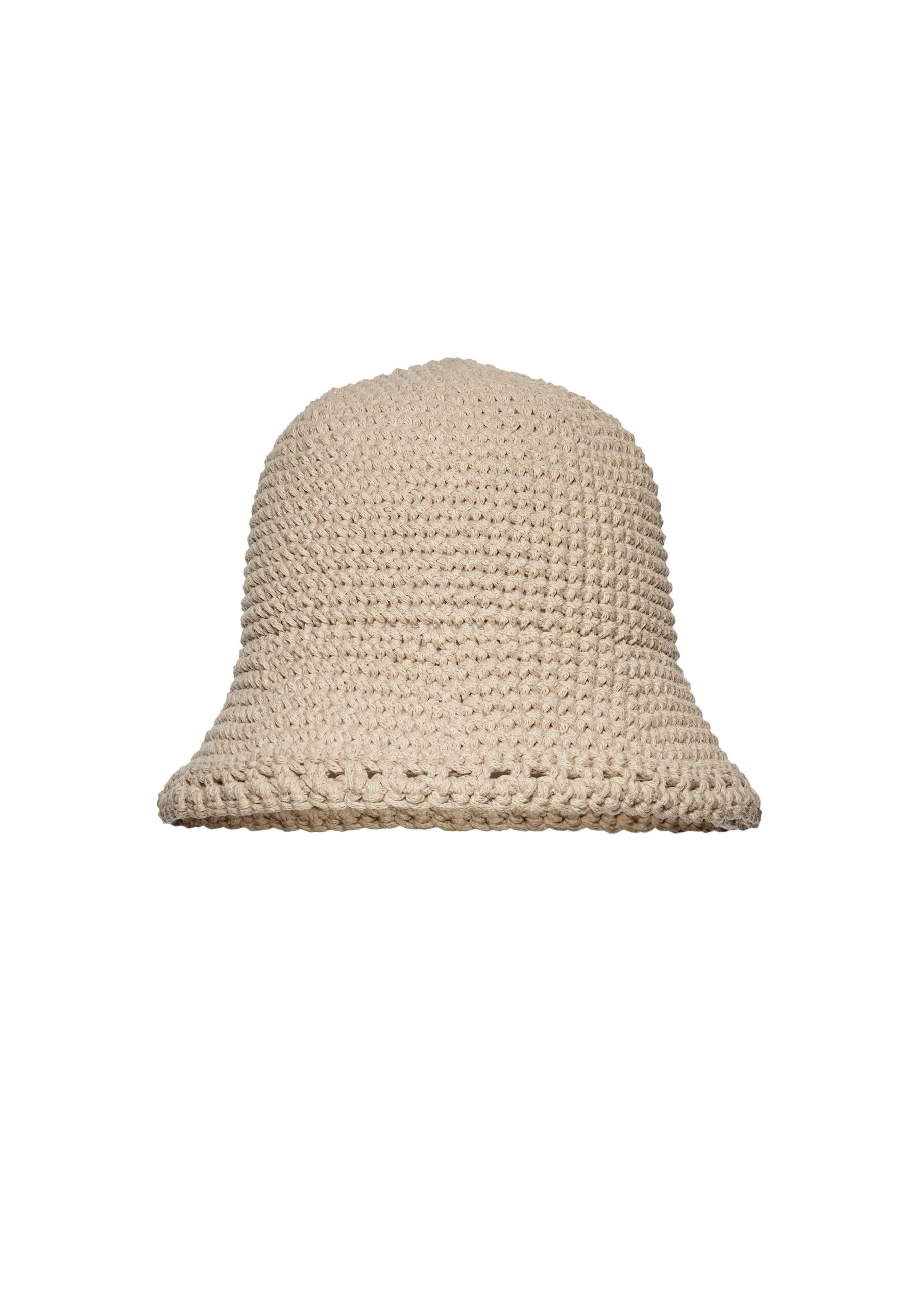 Magda Butrym Crochet bucket hat in light beige | Coveti Magda Butrym Crochet bucket hat in light beige