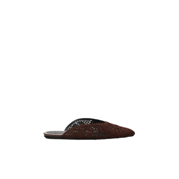 Magda Butrym Crochet flat mules in brown