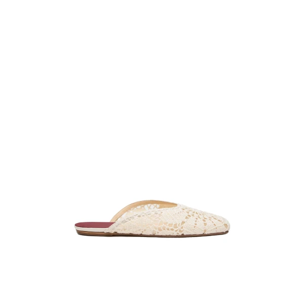 Magda Butrym Crochet flat mules in cream