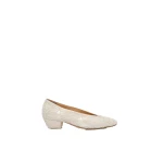 Magda Butrym Crochet satin ballerina heels in cream