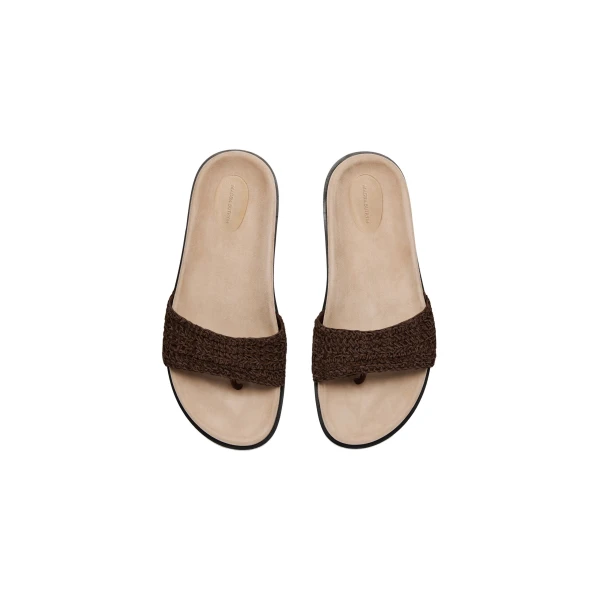 Crochet strap sandals in brown - Image 3