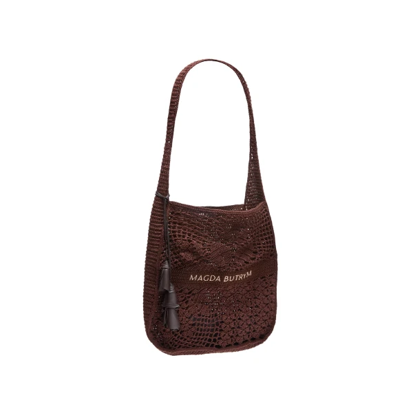 Crochet tote bag in brown - Image 2