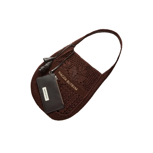 Crochet tote bag in brown - Image 3