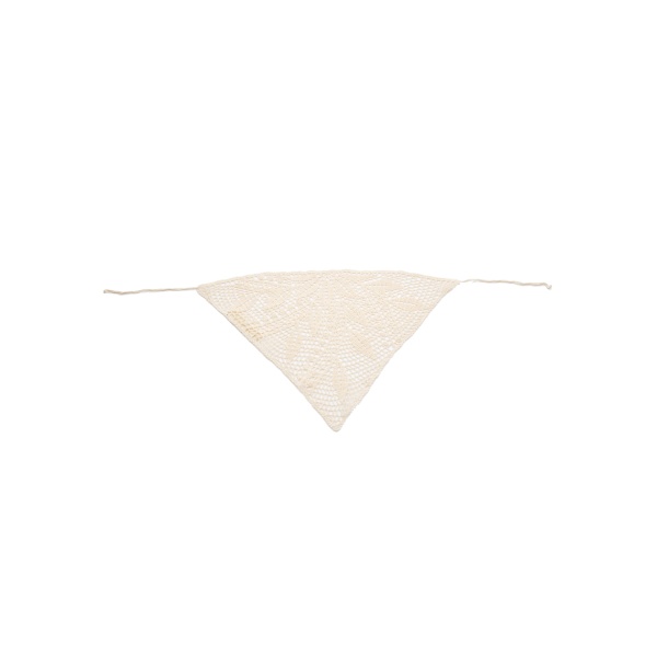 Magda Butrym Crochet triangle scarf in cream