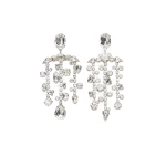 Magda Butrym Crystal chandelier earrings in silver