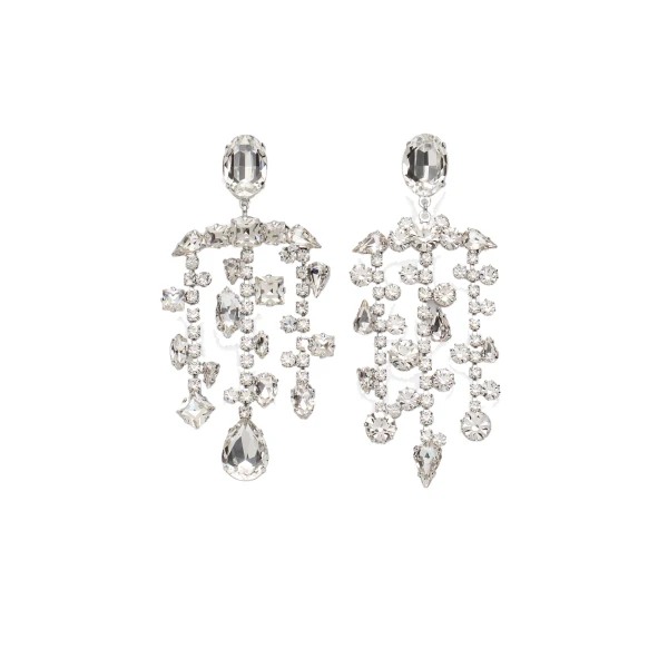 Magda Butrym Crystal chandelier earrings in silver