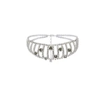 Magda Butrym Crystal rose choker in silver