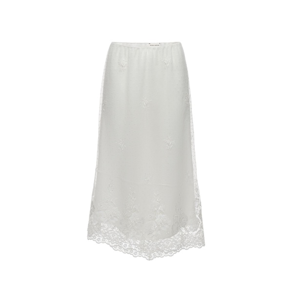 Magda Butrym Embroidered midi skirt in white