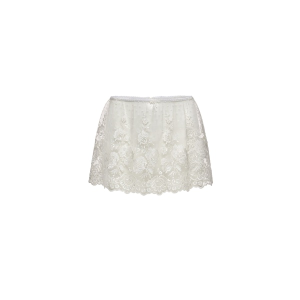Magda Butrym Embroidered mini skirt in white