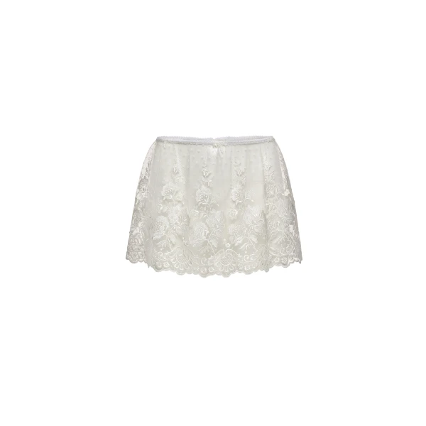 Magda Butrym Embroidered mini skirt in white