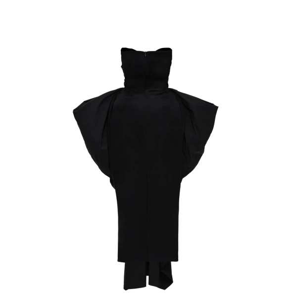 Fan corset midi dress in black - Image 2