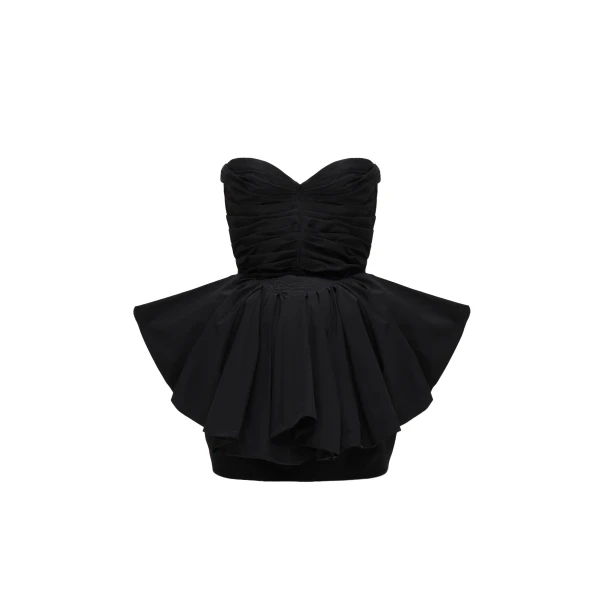Magda Butrym Fan corset mini dress in black