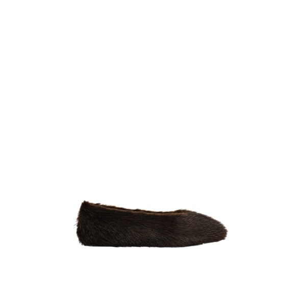 Magda Butrym Faux fur ballet flats in brown