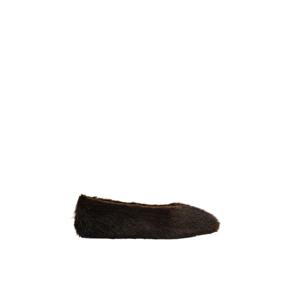 Magda Butrym Faux fur ballet flats in brown
