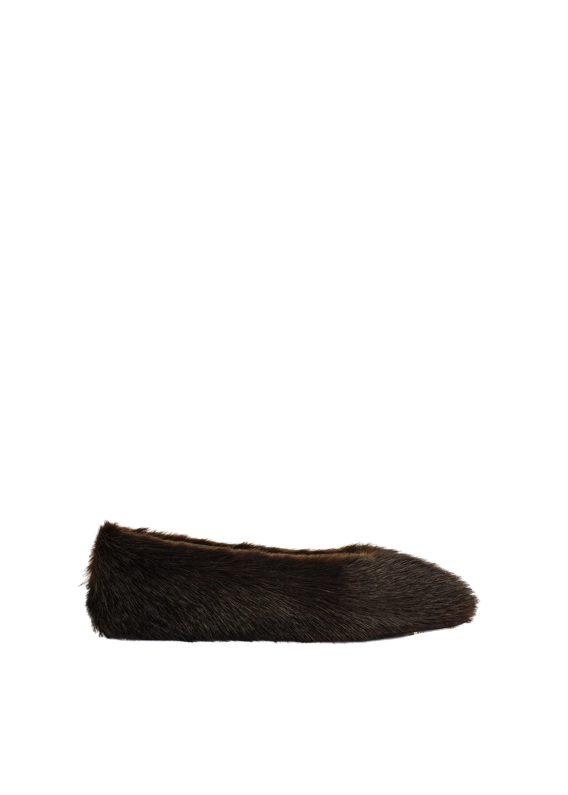 Magda Butrym Faux fur ballet flats in brown | Coveti Magda Butrym Faux fur ballet flats in brown