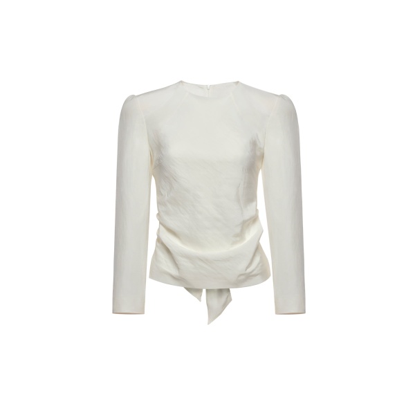 Magda Butrym Fitted blouse with back tie detail in white