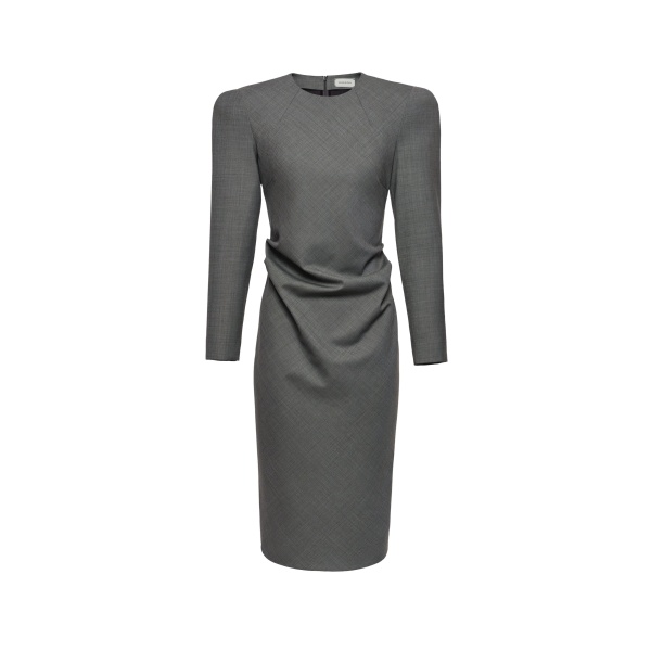 Magda Butrym Fitted dress with back tie detail in grey