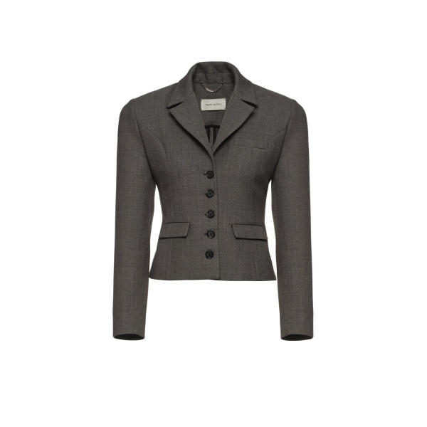 Magda Butrym Fitted wool blazer in dark grey