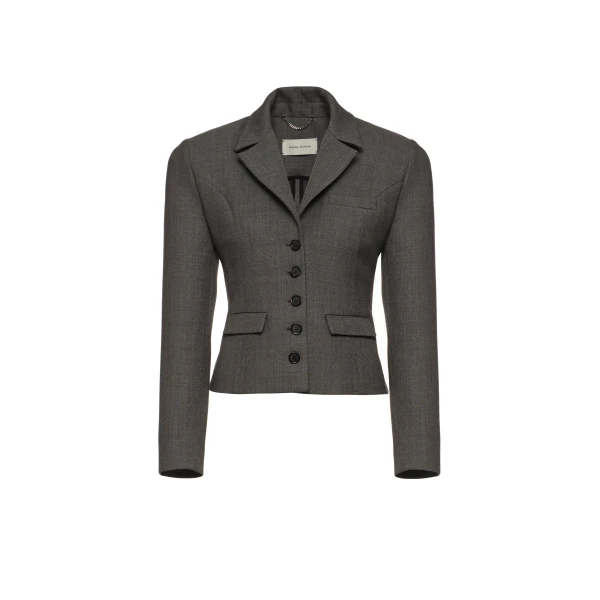 Magda Butrym Fitted wool blazer in dark grey