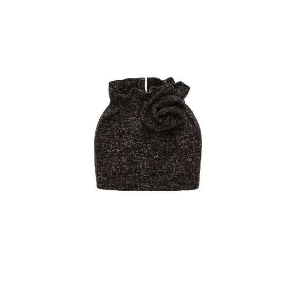 Magda Butrym Flower-detail mini skirt in brown