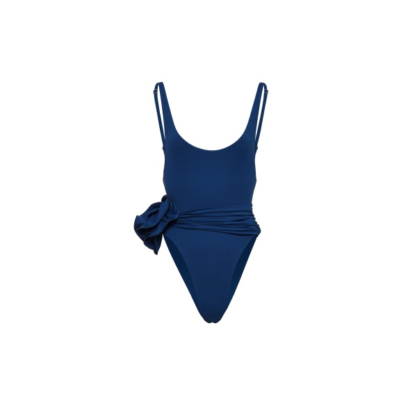 Magda Butrym Flower scoop neck swimsuit in blue
