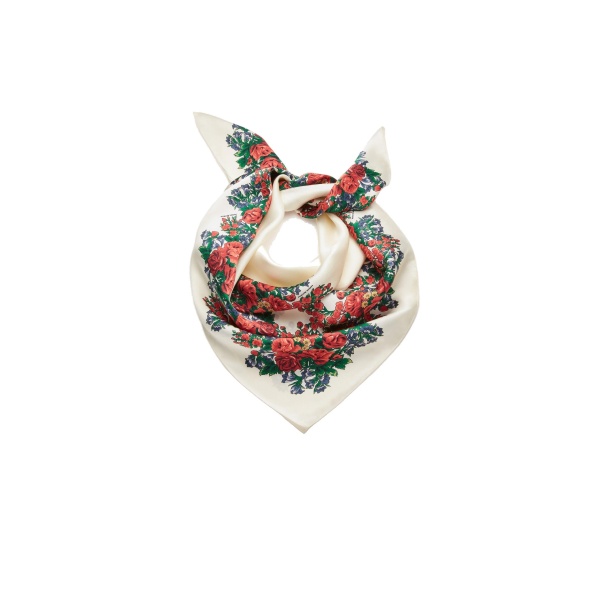 Magda Butrym Folk floral print scarf in cream