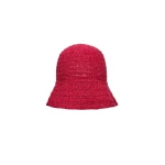 Magda Butrym Handmade crochet bucket hat in fuchsia
