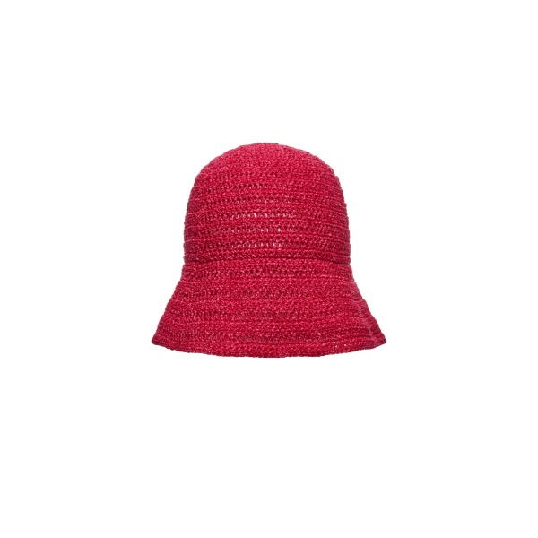 Magda Butrym Handmade crochet bucket hat in fuchsia