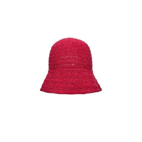 Magda Butrym Handmade crochet bucket hat in fuchsia