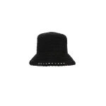 Magda Butrym Handmade wide brim crochet bucket hat in black