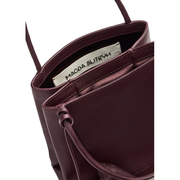 Julia bag in burgundy leather - Image 3