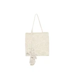 Magda Butrym Julia crochet bag in cream satin
