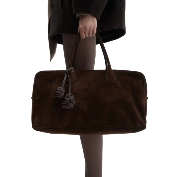 Large Brigitte bag in brown suede - Image 5