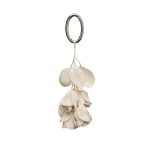 Magda Butrym Layered crochet rose charm in cream