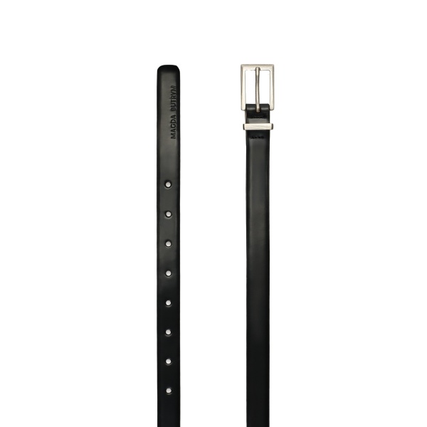 Magda Butrym Leather belt with rectangular buckle in black