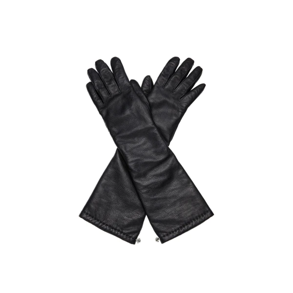 Leather gloves in black