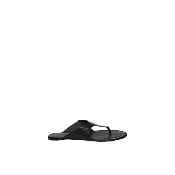Magda Butrym Leather thong flat sandals in black
