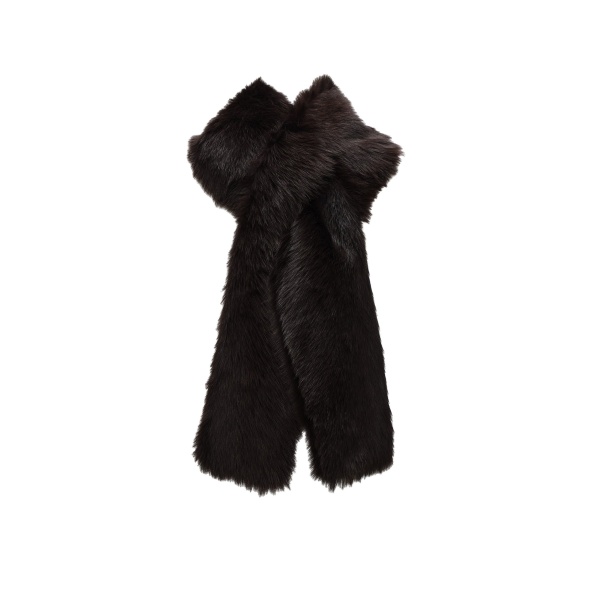 Magda Butrym Long fur scarf in dark brown