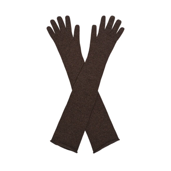 Magda Butrym Long wool gloves in dark brown