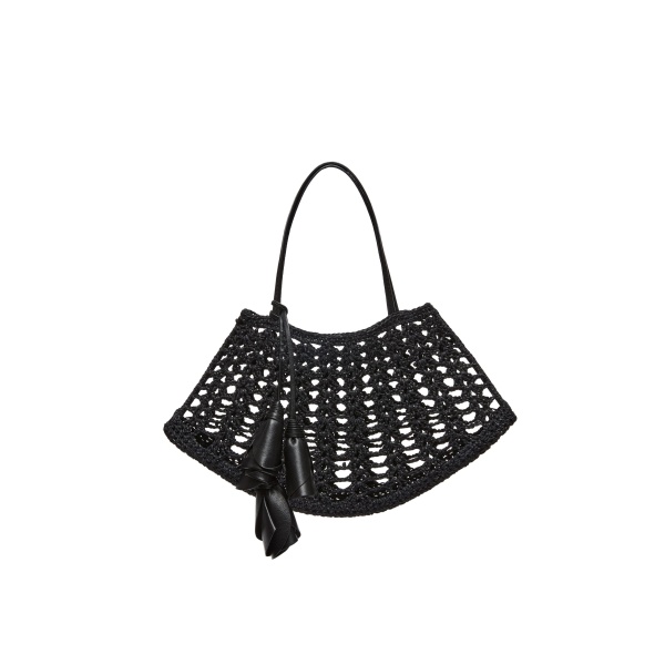Magda Butrym Maya crochet bag in black leather