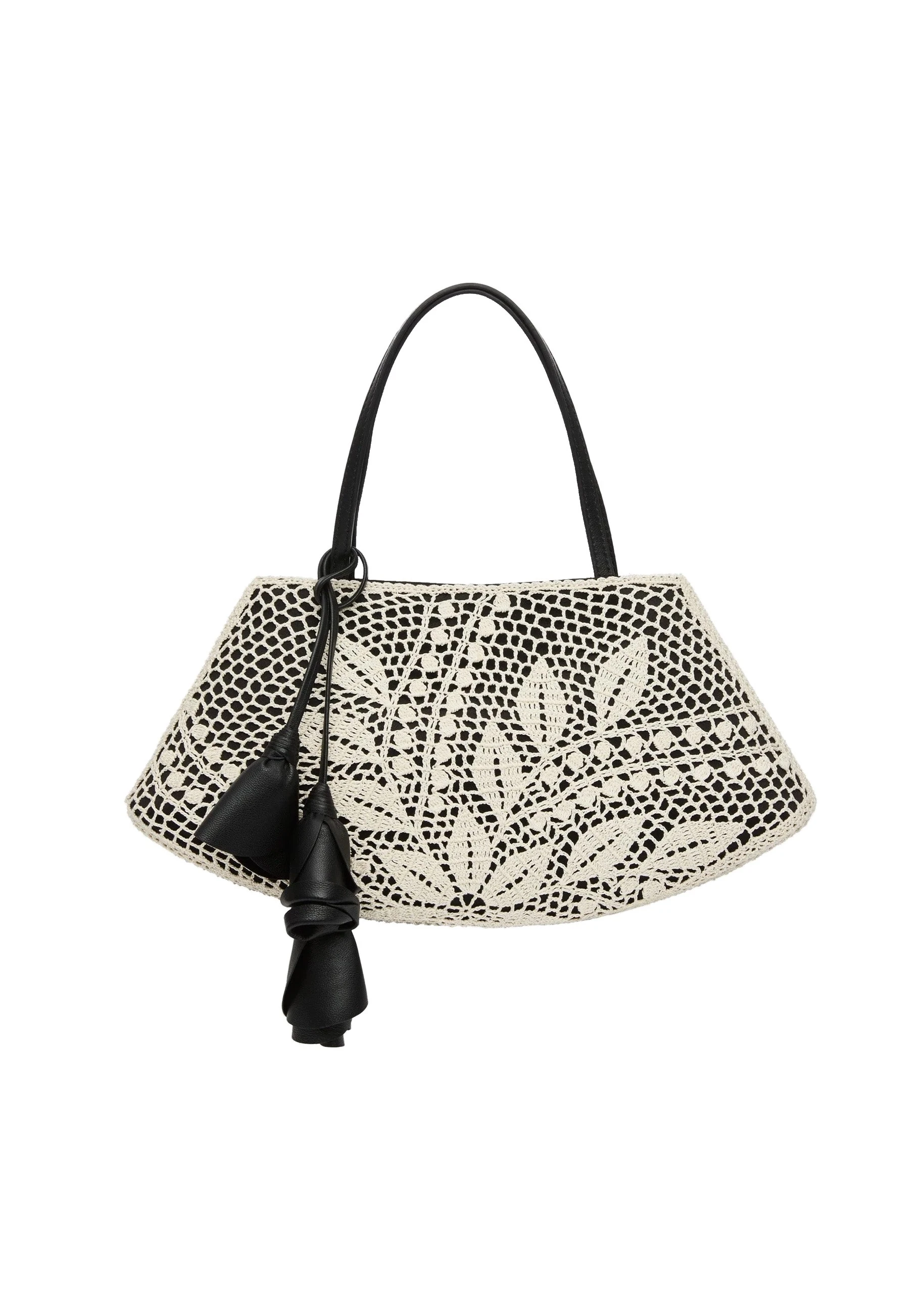 Magda Butrym Maya crochet bag in black leather | Coveti Magda Butrym Maya crochet bag in black leather