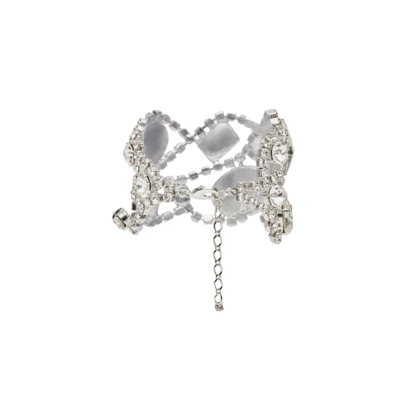 Mixed-cut crystals bracelet in silver - Image 2