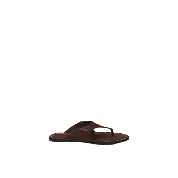 Magda Butrym Nubuk thong flat sandals in brown