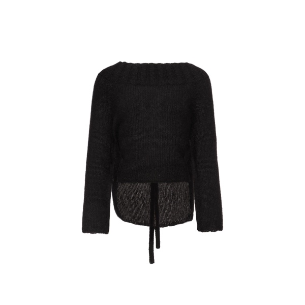 Magda Butrym Open-back mohair blend sweater in black