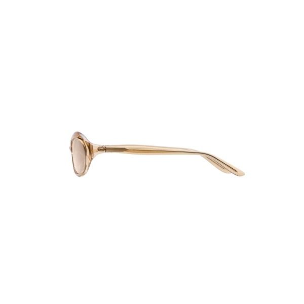 Oval sunglasses in beige - Image 2
